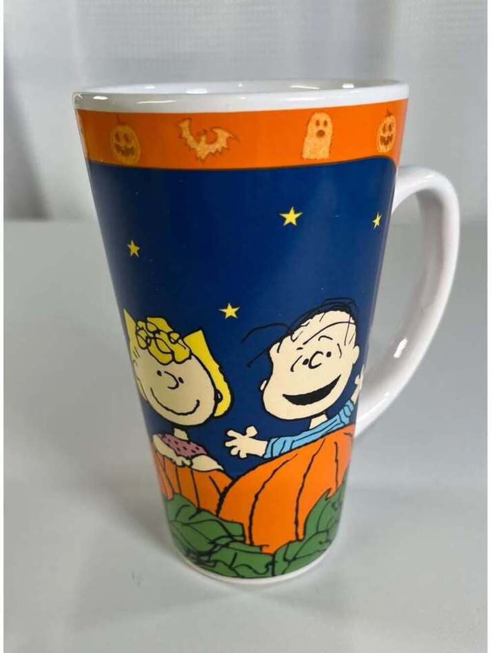 Gibson Peanuts Halloween Ceramic Latte Mug The Great Pumpkin Charlie Brown